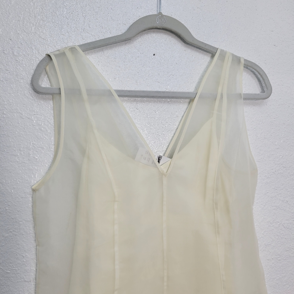 J Crew Collection layered organza shift dress CN863 NWT Size 6 Ivory - Picture 6 of 8